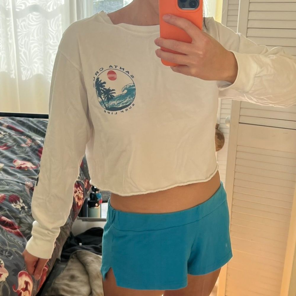 Santa Cruz Beach Boardwalk Cropped Long Sleeve Tee